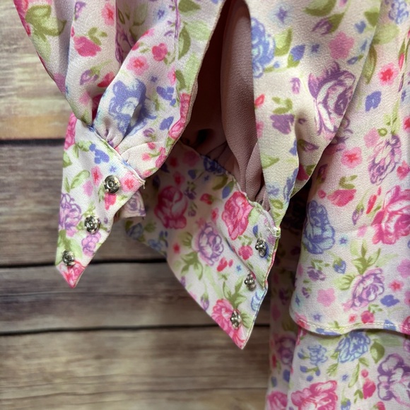 LPA Iga Mini Dress Devon Floral REVOLVE Devon Floral Pink Small - Picture 8 of 10